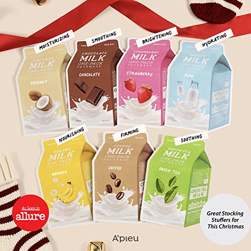 A’pieu Milk Sheet Mask (7 flavors in 1 pack) with Milk Essence